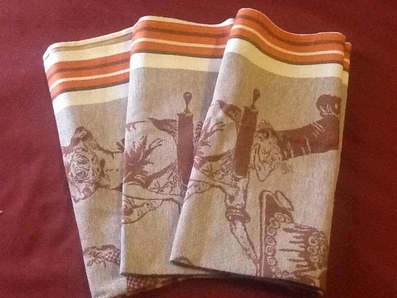 Vintage Dutch Tea Towel With Chef/baker Motif Etsy