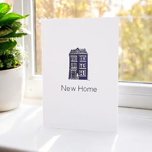 New Home Linocut Card - cute and unusual housewarming card