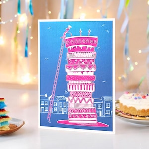 Carte de célébration de gâteau gigantesque - pour les anniversaires, les célébrations et chaque fois qu'un énorme gâteau est en ordre !