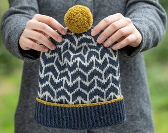 Knitting Pattern PDF Fair Isle Hat Stranded Instant Download