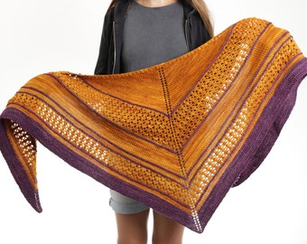 Knitting Pattern PDF Honigwaffel Shawl Instant Download