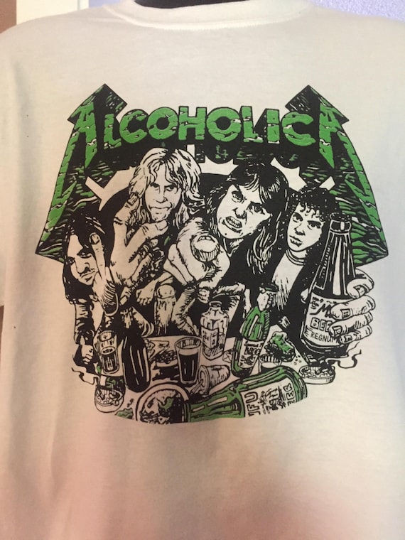 Metallica Alcoholica T-shirt Rare 