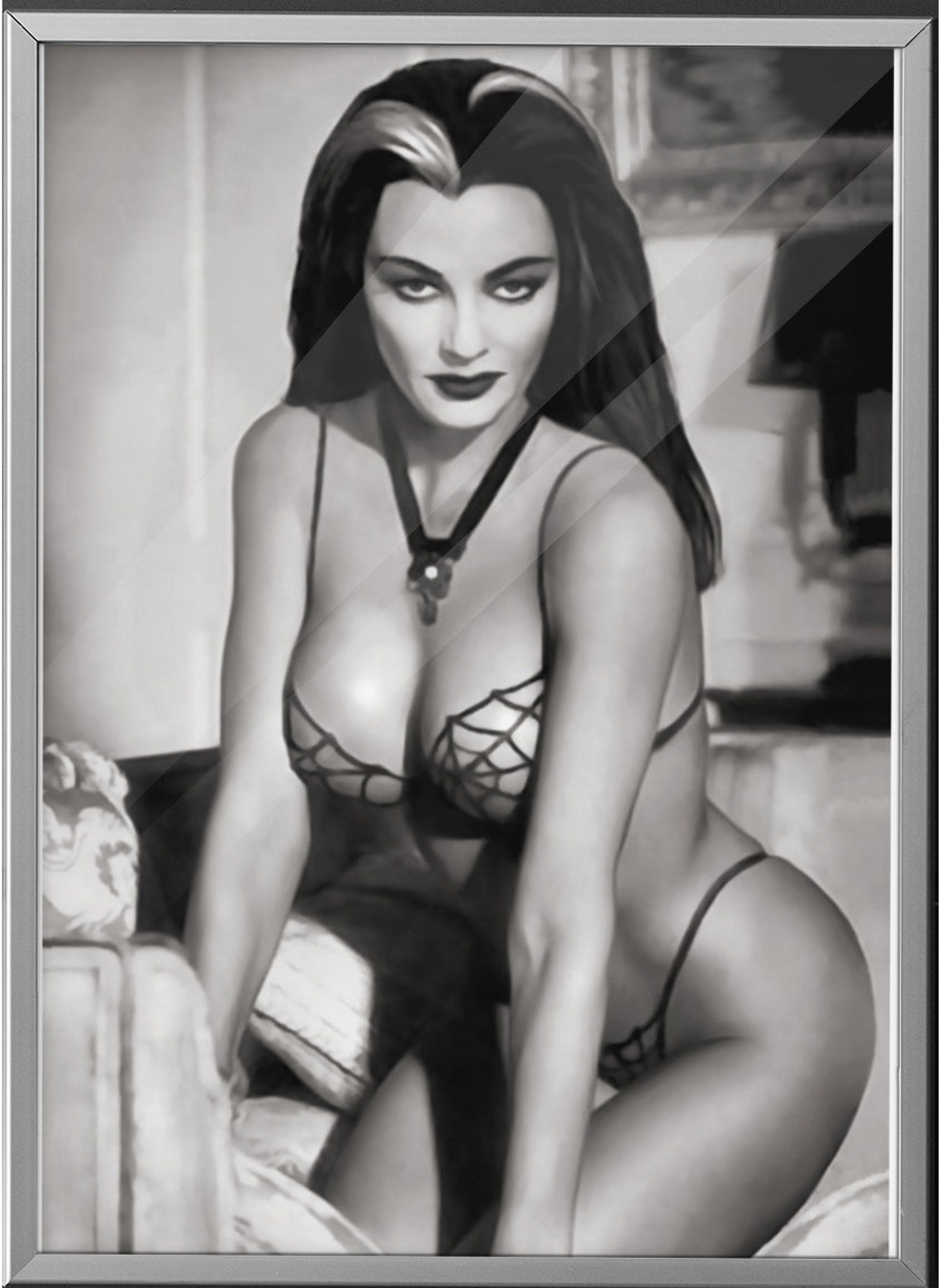 Lily Munster Cobweb Bikini Poster Yvonne De Carlo Etsy