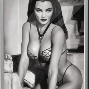 Lily Munster Cobweb Bikini Poster Yvonne De Carlo