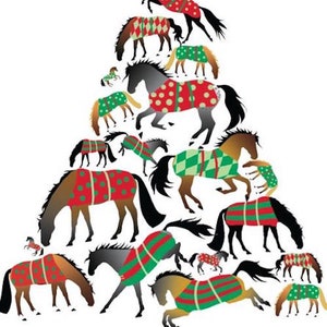 Cartes de Noël en boîte : Arbre aux chevaux couverts... NOUVEAU !