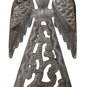 Large  Swirl Angel, Haitian Metal Art, NEW!