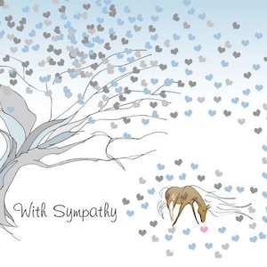 Carte de sympathie cheval : avec sympathie