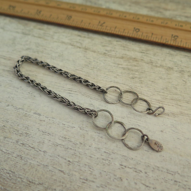Handmade loop in loop chain bracelet
