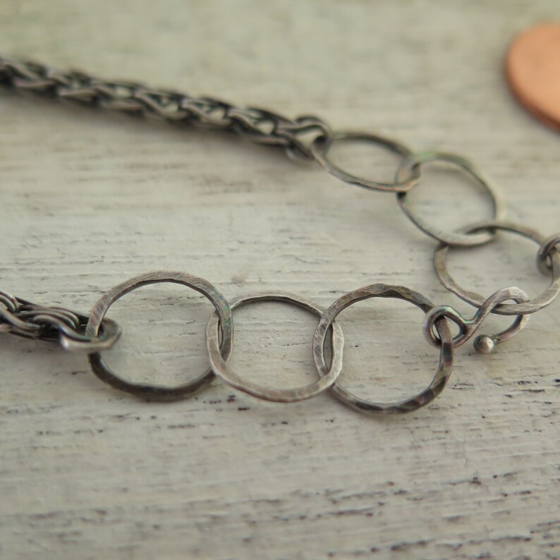 Handmade loop in loop chain bracelet