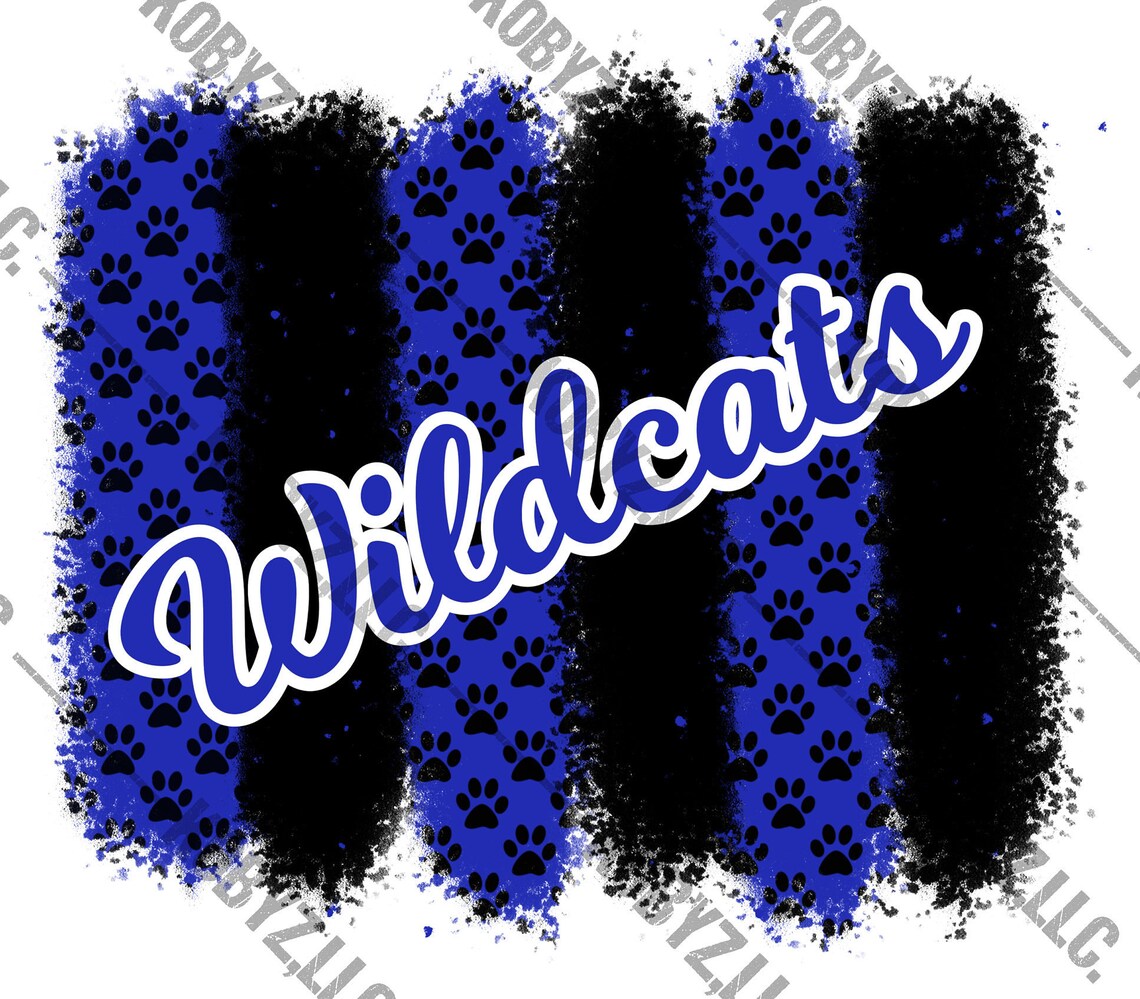 Wildcats With Paw Print Background 2 Pack Png Sublimation Designs - Etsy
