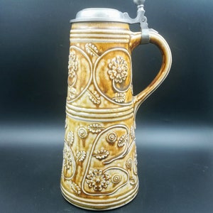 Reinhold Merkelbach  pottery beer stein 27 cm height from 1950 West Germany,marked