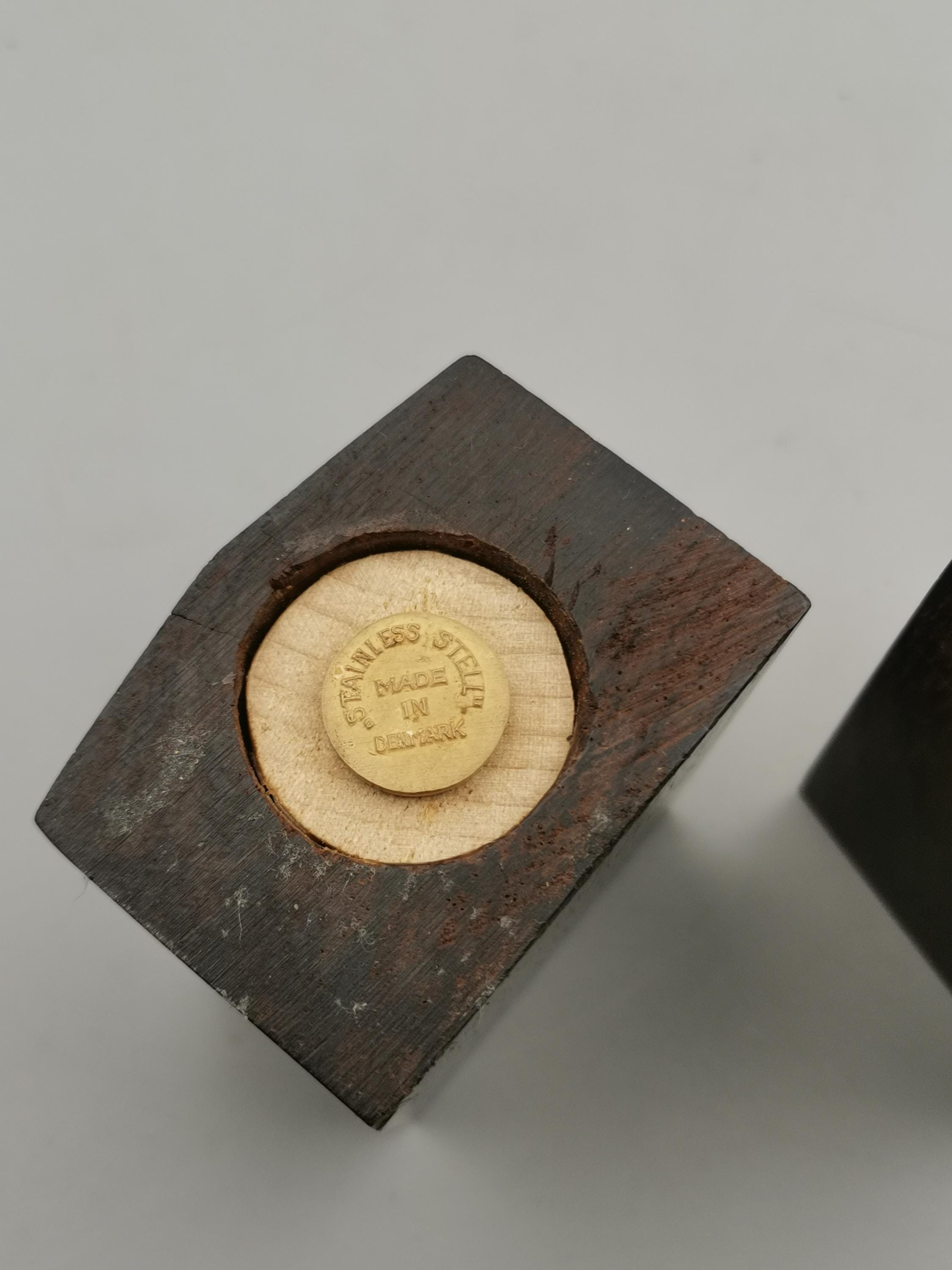 Danish Modern Design Rosewood Salt and Pepper Shakers, From 1960s