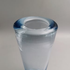 Danish Mid Century Per Lütken cased Art Glass vase vintage  Scandinavian  Holmegaard Danish Design,signed ,19 cm height