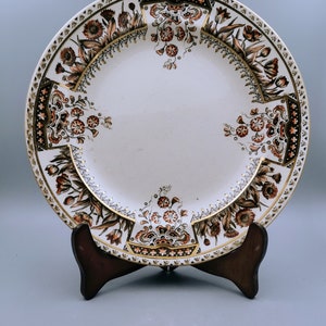 English porcelain plate S Fielding & Co (Ltd),Crown Devon from 1870s, Floral motiv ,rare