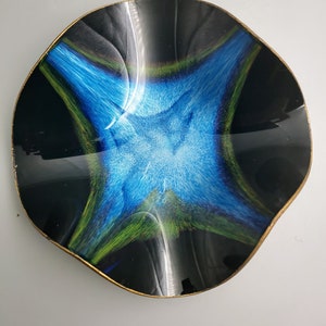 Vintage  Seetuse glassware  by  Mayfair leather   bowl from 1970 Canada
