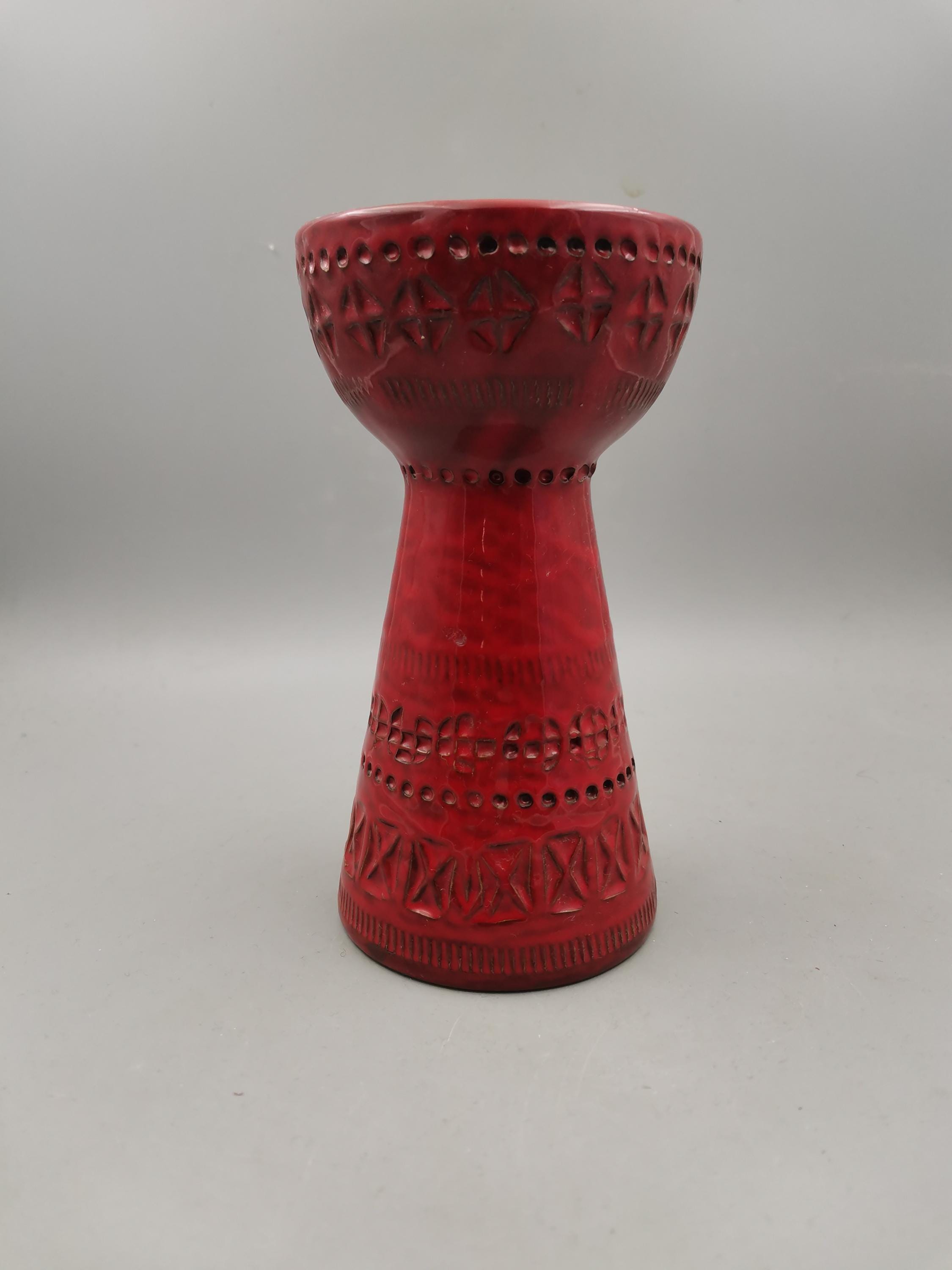 Vintage Bitossi Red Candle Holder by Aldo Londi, Italy 1960s. - Etsy
