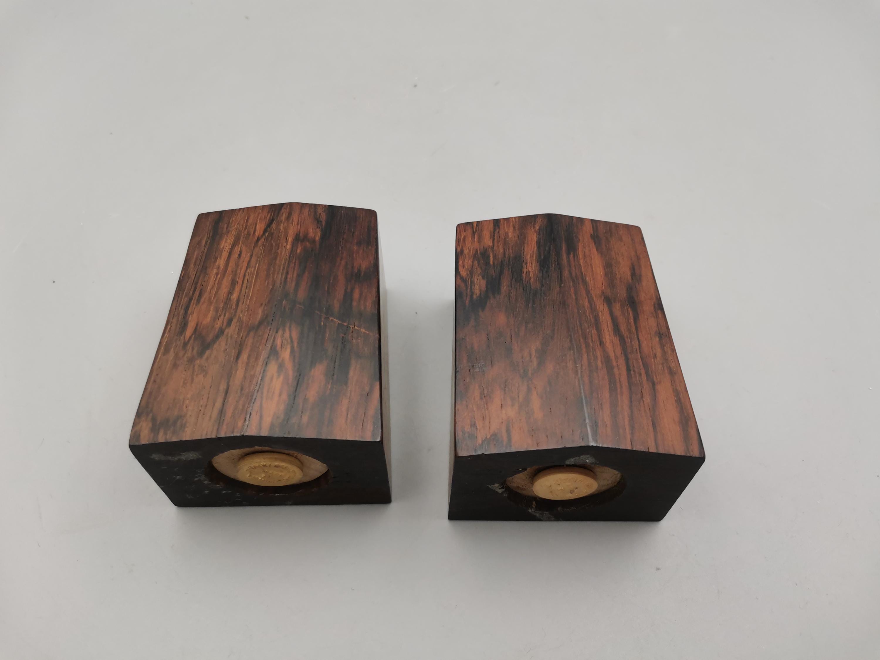 Danish Modern Design Rosewood Salt and Pepper Shakers, From 1960s