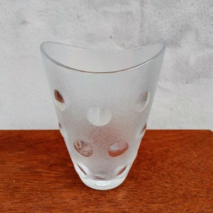 Polka Dots Glass Vase, Italy, 1970s 15 cm height