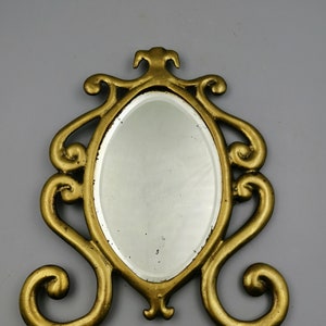 Victorian  solid brass  mirror  from  19th century