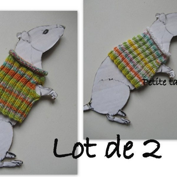 Manteaux pour rat. Lot de 2