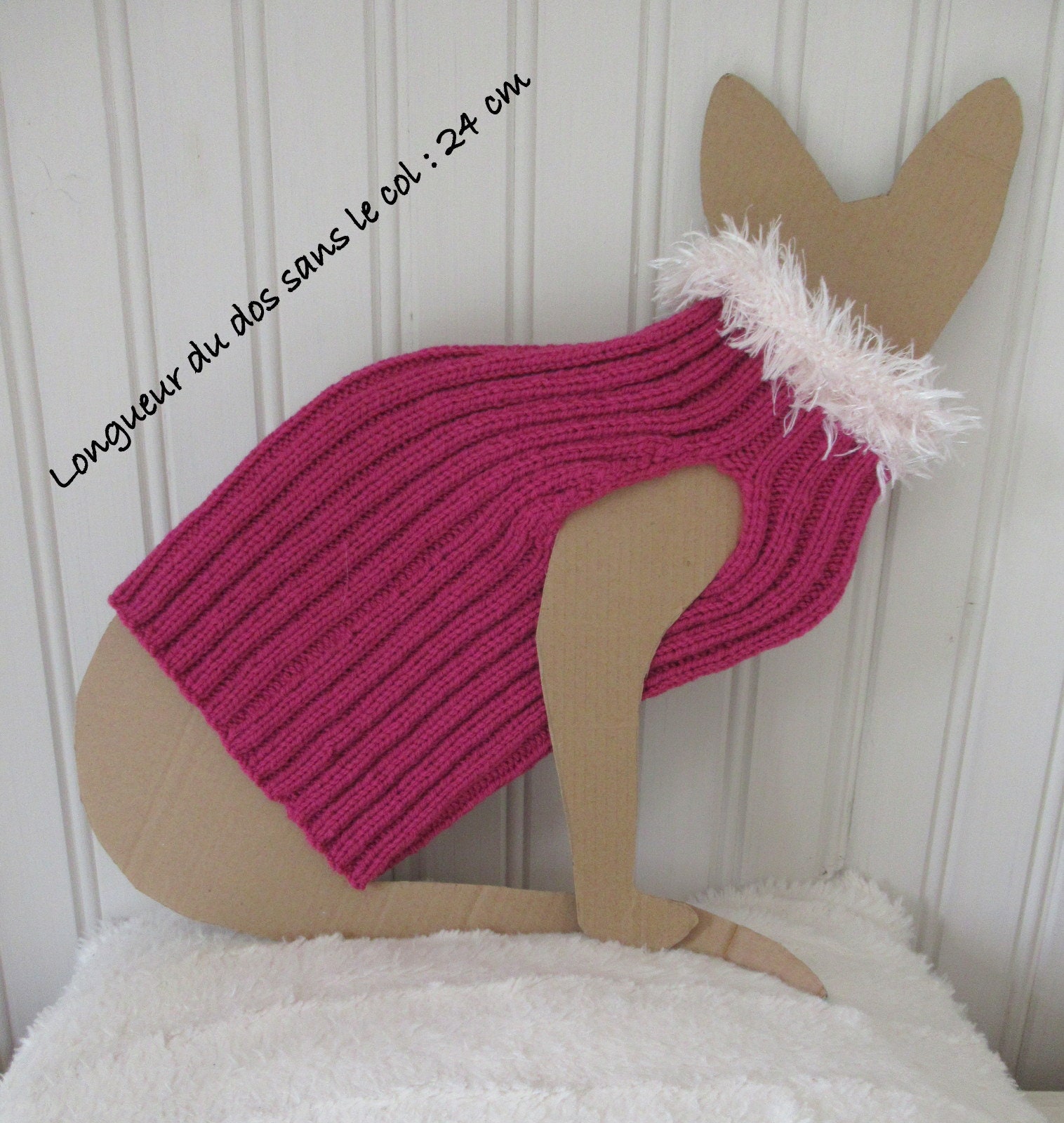 Pull Fuchsia Pour Chat Sphynx Adulte
