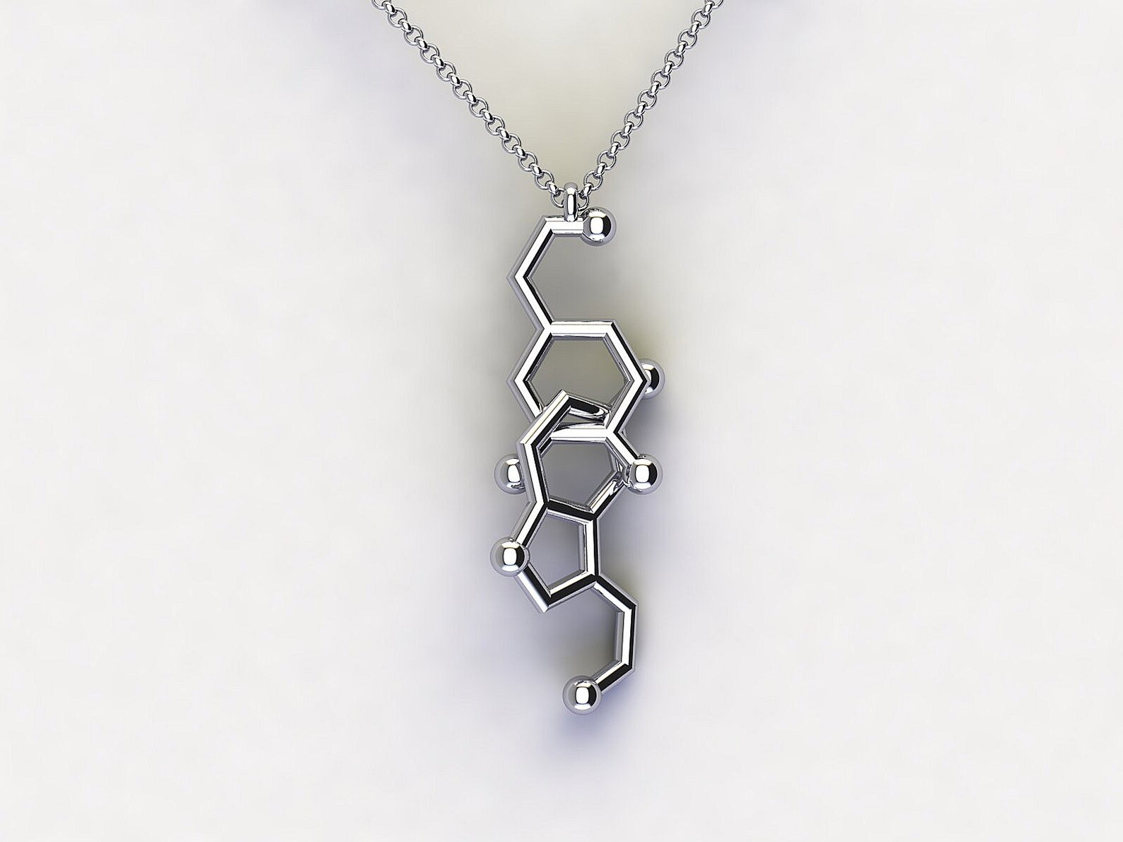 Colgante de la serotonina dopamina 925 Etsy