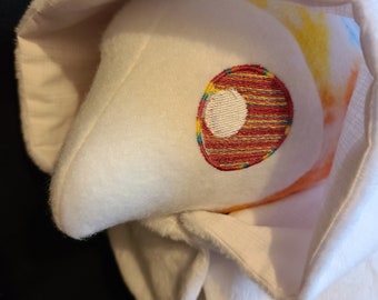 Rainbow Plague Doctor Plushie | Handmade Gothic Plush with Removable Cape & Coat