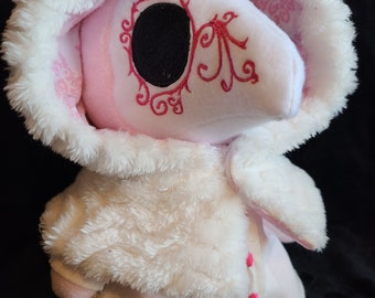 Custom Plague Doctor Plushie with Removable Cape & Coat | Made to Order Spooky Plush