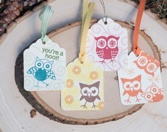 Owl Stamped Gift Tags