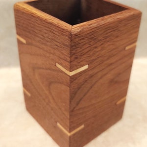 walnut and maple pencil caddy - Spring sale