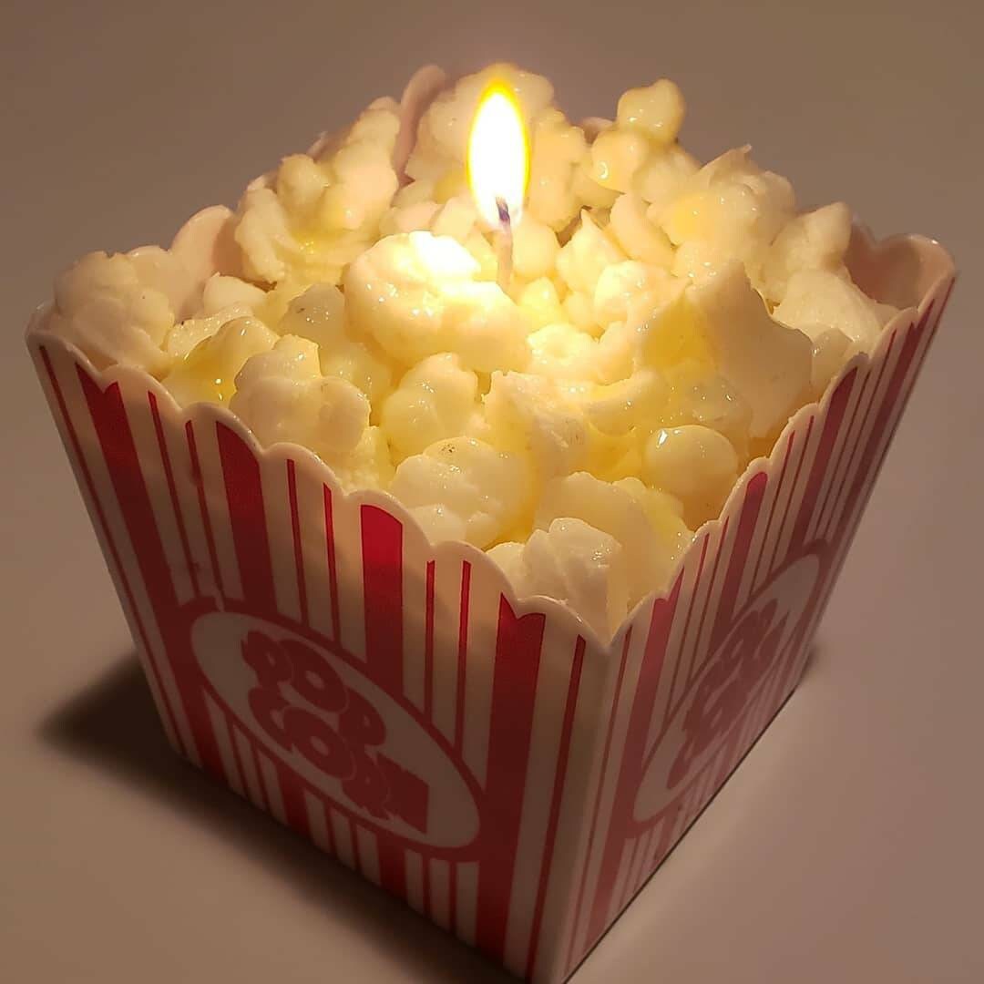Popcorn Box Candle Etsy