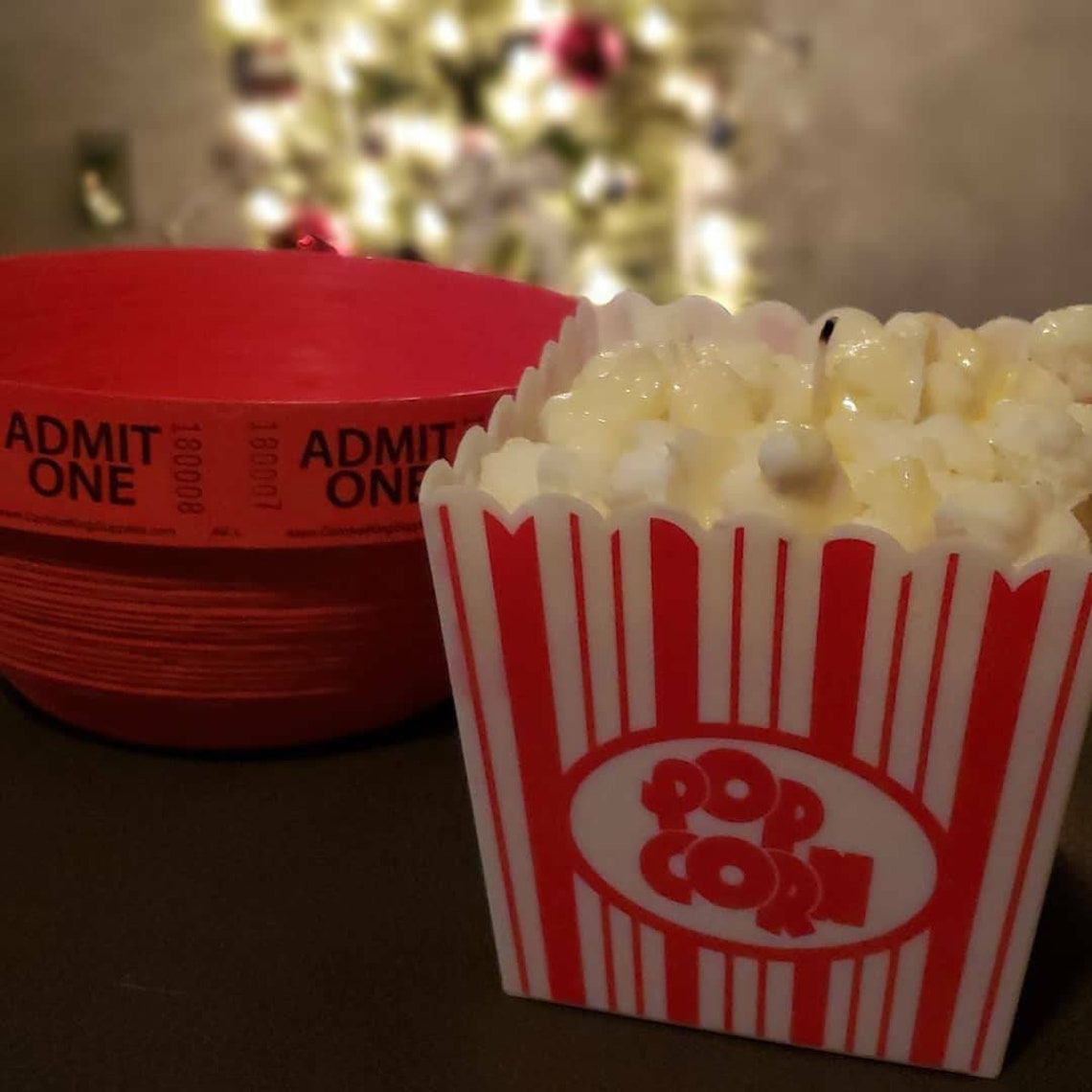 Popcorn Box Candle Etsy