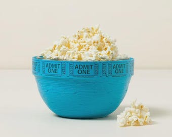 Theater Room/ Home Décor  Admit One Bowl w/glass insert-Small