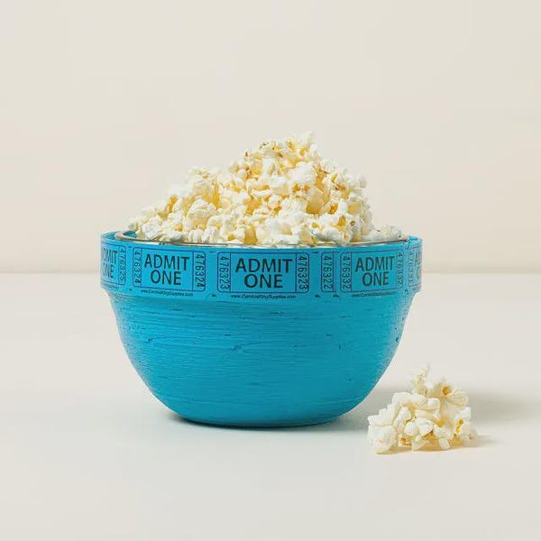 Theater Room/ Home Décor  Admit One Bowl w/glass insert-Small