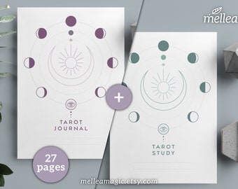 Tarot Journal + Tarot Study ∼ 27 pages ∼ Tarot Spread Pages For Binder ∼ Letter, A4 ∼ Printable ∼ DIGITAL DOWNLOAD