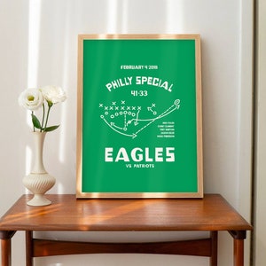 Philadelphia Philly Special Poster, Adler Fußball Illustration, Sport Dekor, ungerahmt