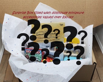 Dollhouse Miniatures Mystery Surprise Box, 1:12 Scale Accessories