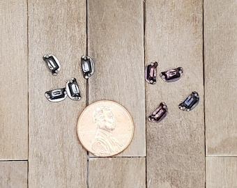 Dollhouse Metal Cup Drawer Pulls. 1:12 Scale Miniature Retro Handles, Set of 4