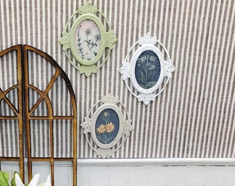 Miniature Botanical Art: Chalk Painted Dollhouse Framed Decor