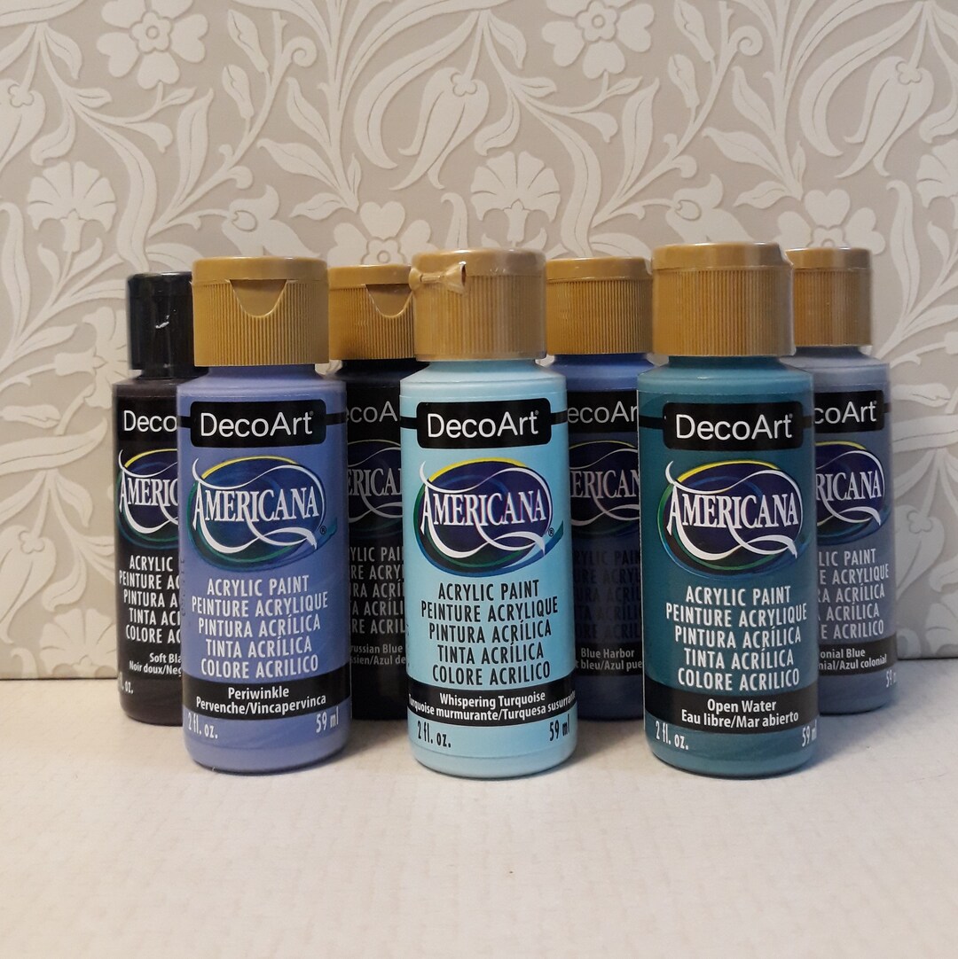 Decoart Americana Acrylic Craft Paint 2 Oz Blues and - Etsy