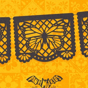 Monarca SVG/PNG/SILHOUET mini Papel Picado slinger snijbestand voor Fiesta Mexicana Noche Mexicana Cinco de Mayo mariposa primavera
