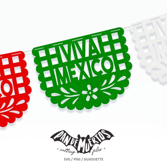 Viva México SVG / PNG / SILHOUETTE Papel Picado archivo de - Etsy México