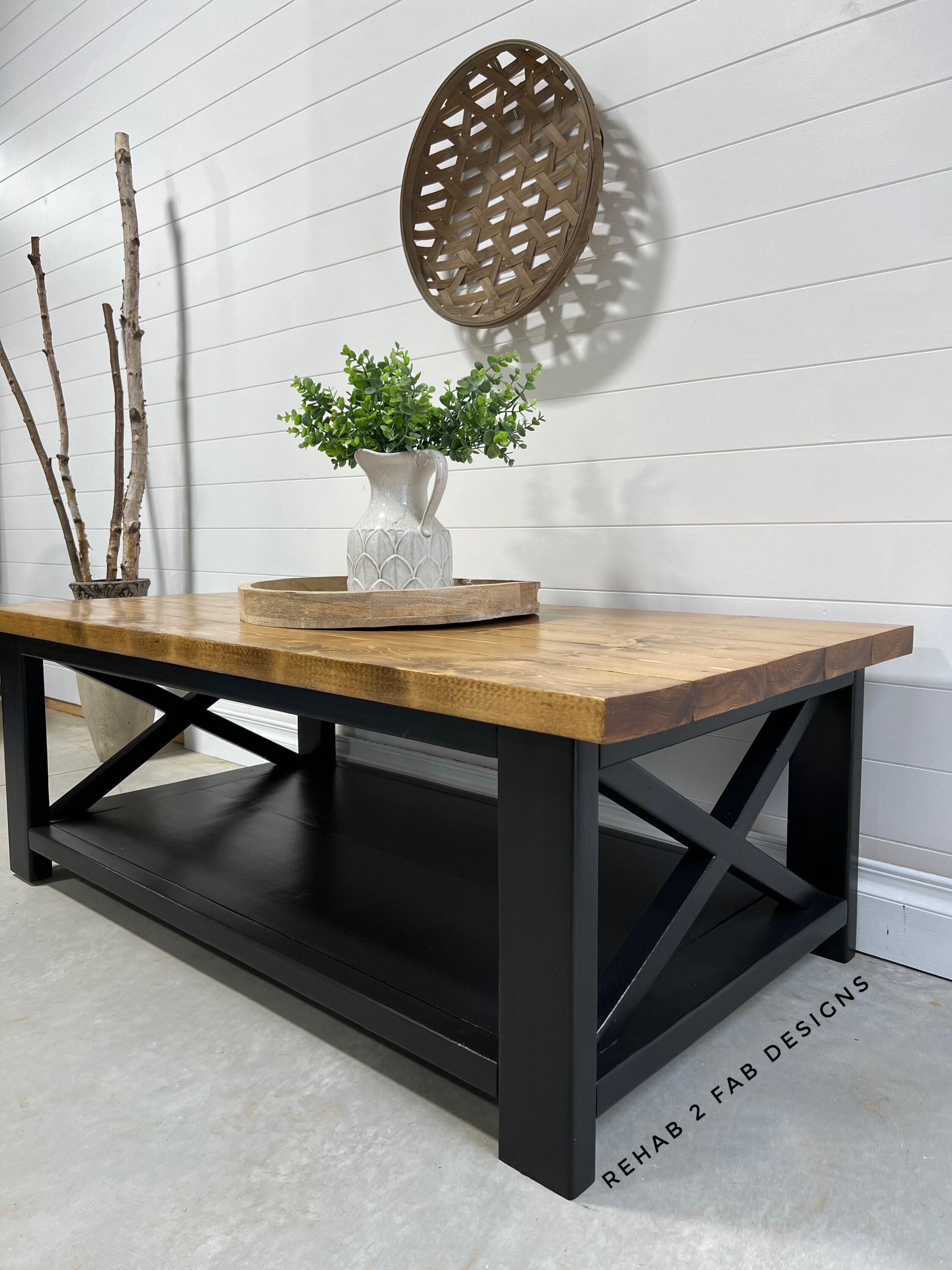 Hand Made Custom Built Coffee Table Industrial Modern Etsy