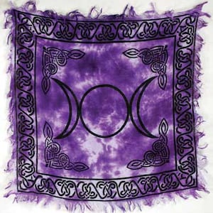 Triple Moon altar cloth 18" x 18"  #themysticsbrew wicca witch alter supplies