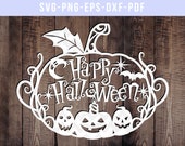 pumpkin svg cutting file, fall svg, trick or treat cut files, halloween svg, pumpkin clipart, spooky silhouette cameo, cricut, dxf, eps, png