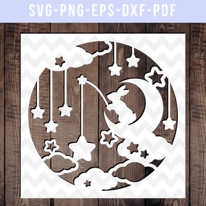 Hase Papier Geschnitten Vorlage Kinderzimmer Dekor Baby Svg Etsy