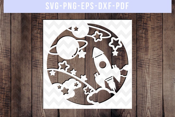 Download Nursery Svg Cutting File Baby Cut Files Rocket Dxf Space Etsy