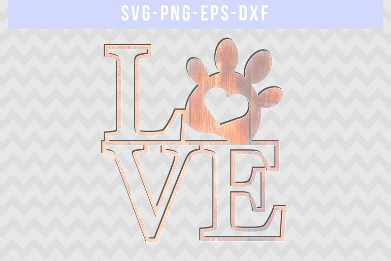 Download Love paw svg cut file dog wood sign svg commercial use dog ...