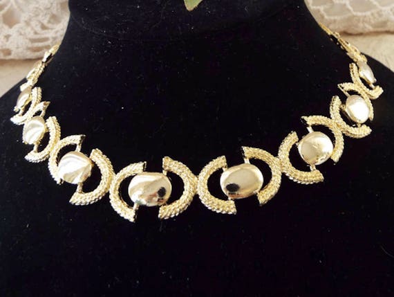 Vintage Gold Necklace,Vintage Gold Modern Necklac… - image 10