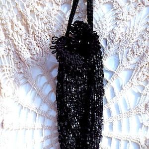 Vintage Beaded Purse,Valentine Gift,1920's Deco,Beaded,Draw String Bag/Purse/Handbag,Beaded Bag,Antique Beaded Purse,Victorian Beaded Purse